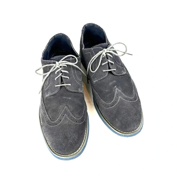 Josef Abboud Gray Grey Suede Oxford Shoe Size 12 - Picture 3 of 9